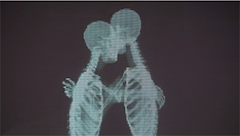 skeletons hugging in love is blind campaign