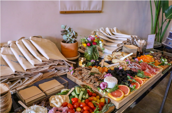 charcuterie spread at live event