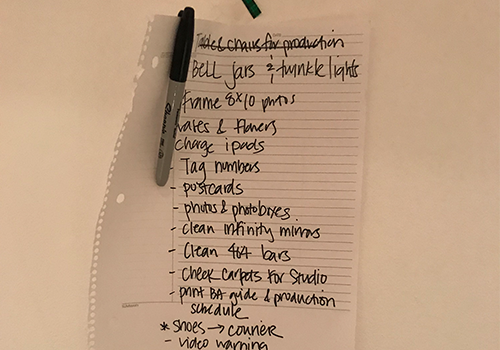 to-do list for final production details