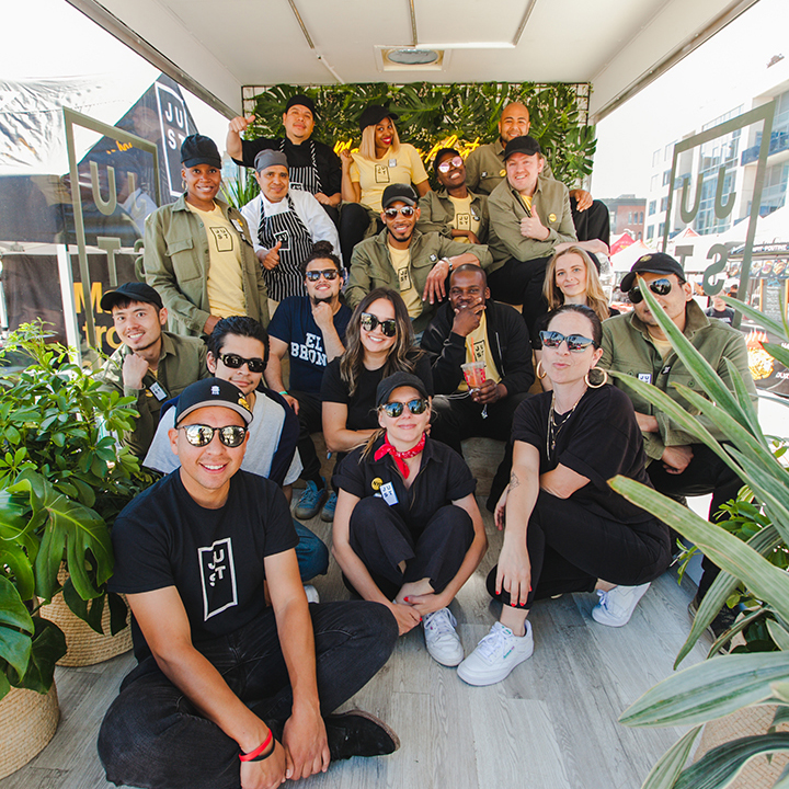 team at just egg pop-up - experiential agency san francisco